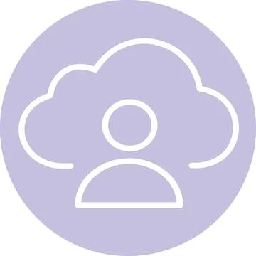 Cloud user profile icon symbol graphic Stock Illustration