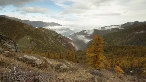 Cloud in valley Stock Footage 77802090