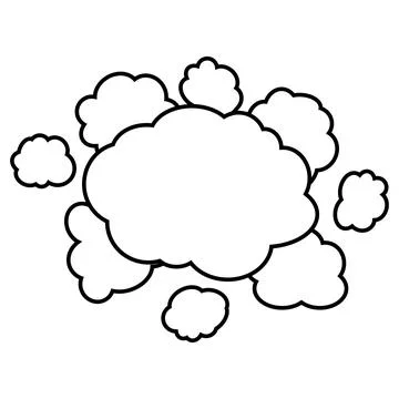 Cloud vape smoke, bubble art pop poster, cartoon sky frame Stock Illustration