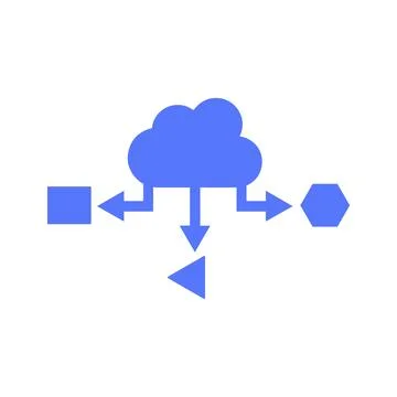 Cloud, variety, big data icon. Blue color design. イラスト素材