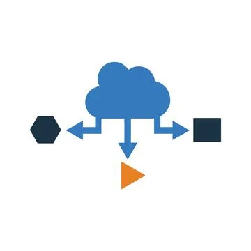 Cloud, variety, big data icon. Simple editable vector design isolated on a .. Illustrazione stock