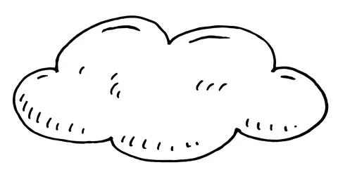 Cloud. Vector black hand drawn vintage engraving illustration イラスト素材