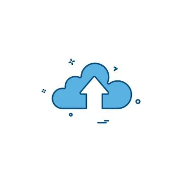 Cloud up vector design Illustrazione stock