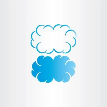 Cloud vector frame icon background design Illustrazione stock