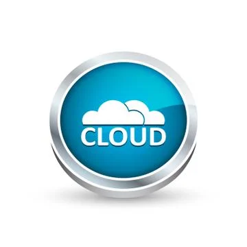 Cloud vector icon, button Stock Illustration