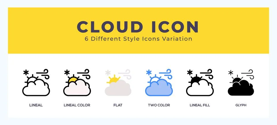 Cloud vector icon. with different styles vector illustration. 库存插图