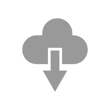 Cloud vector icon. Download symbol. Vector illustration isolated  Stock Illustration