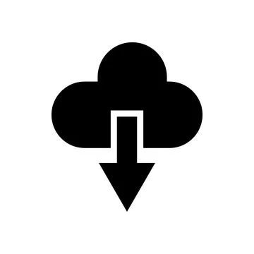 Cloud vector icon. Download symbol. Vector illustration isolated  イラスト素材