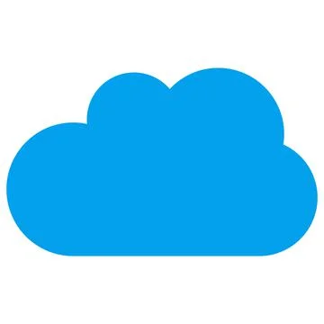 Cloud Vector Icon Flat Illustration Stock Illustration