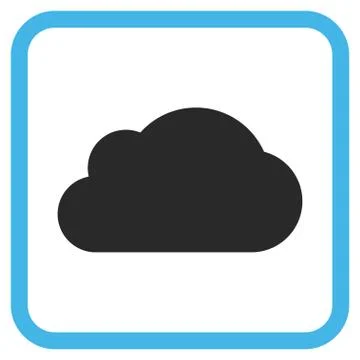 Cloud Vector Icon In a Frame 스톡 일러스트