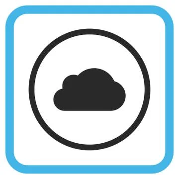 Cloud Vector Icon In a Frame 스톡 일러스트