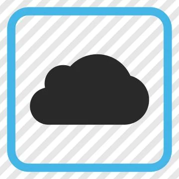 Cloud Vector Icon In a Frame Stock Illustration