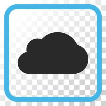 Cloud Vector Icon In a Frame 스톡 일러스트