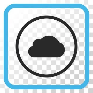 Cloud Vector Icon In a Frame Stock Illustration