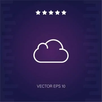 Cloud vector icon Stock Illustration