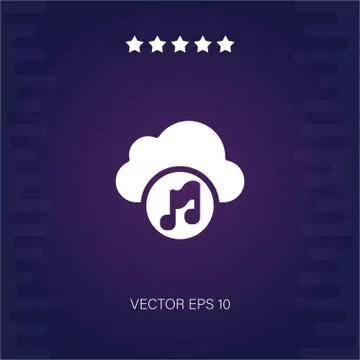 Cloud vector icon Stock Illustration