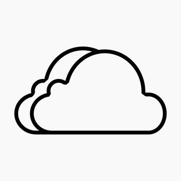 Cloud vector icon Stock Illustration