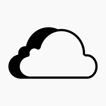 Cloud vector icon Illustrazione stock