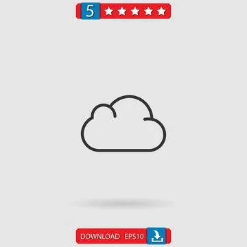 Cloud vector icon Stock Illustration