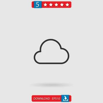 Cloud vector icon Stock Illustration