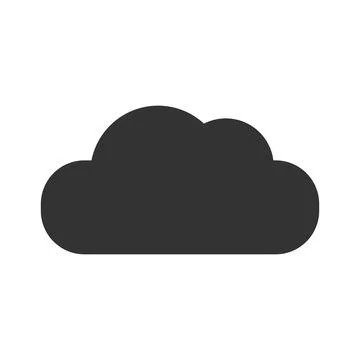 Cloud vector icon isolated on white background Illustrazione stock