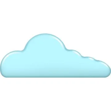Cloud vector icon isolated on white 库存插图