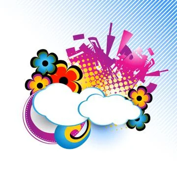 Cloud vector Illustrazione stock