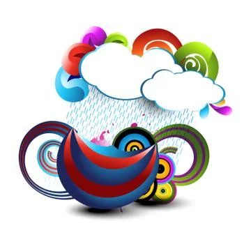 Cloud vector Stock Illustration