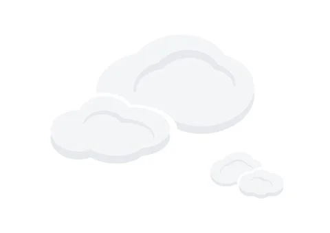 Cloud vector isolate on white background ep200 Stock Illustration