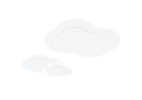 Cloud vector isolate on white background ep201 Stock Illustration