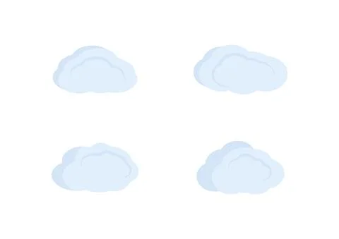 Cloud vector isolate on white background ep202 Stock Illustration