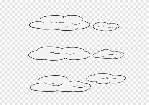 Cloud vector isolated on transparency background ep157 Stock Illustration