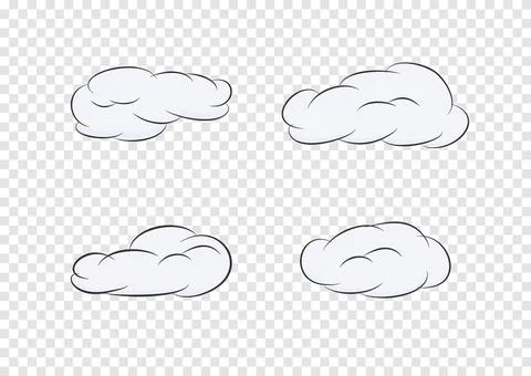 Cloud vector isolated on transparency background ep161 Stock Illustration