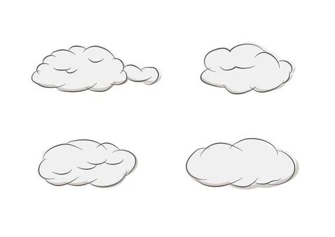Cloud vector isolated on white background ep155 Stock-Illustration