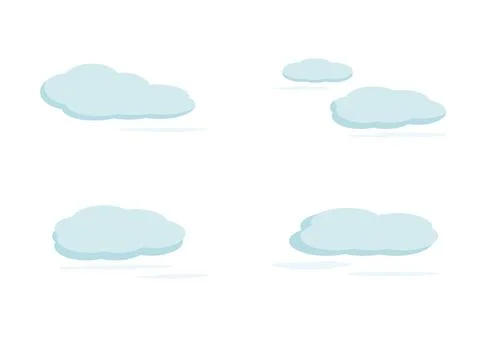 Cloud vector isolated on white background ep163 Stock Illustration
