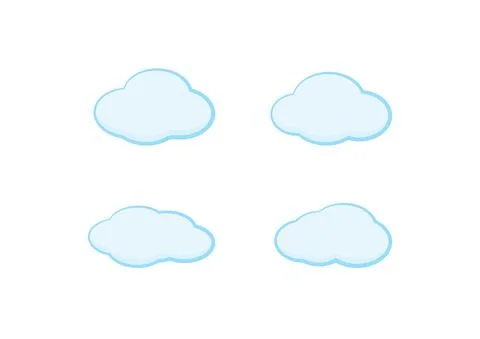 Cloud vector isolated on white background ep183 Stock Illustration