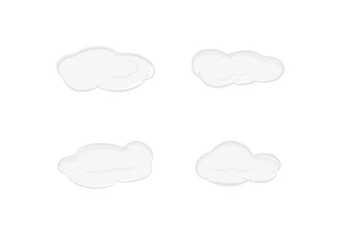 Cloud vector isolated on white background  イラスト素材