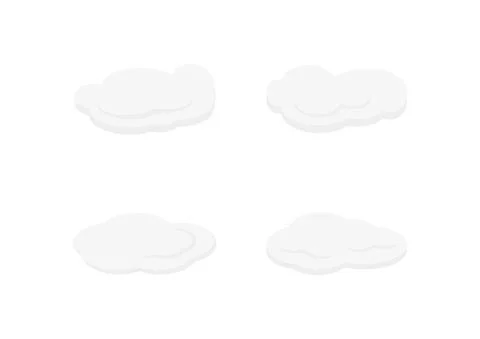 Cloud vector isolated on white background ep190	 Stock Illustration