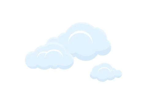 Cloud vector isolated on white background ep204 Illustrazione stock