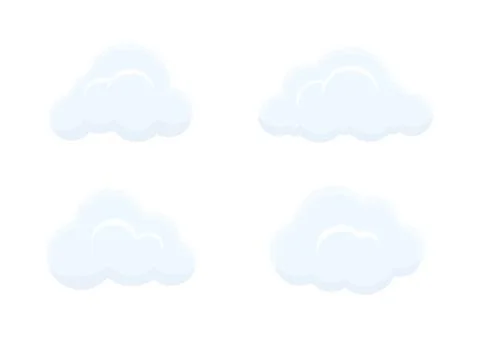 Cloud vector isolated on white background ep205 Stock Illustration