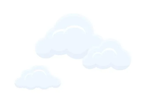 Cloud vector isolated on white background ep206 Stock Illustration
