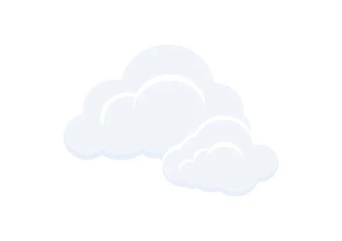 Cloud vector isolated on white background ep208 Stock Illustration
