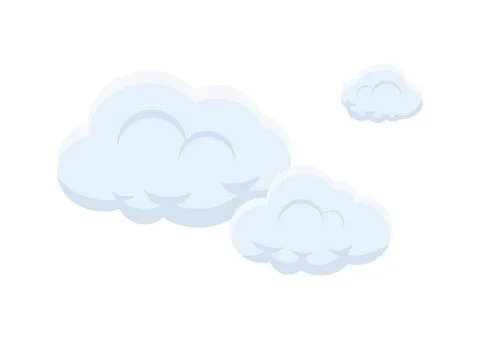 Cloud vector isolated on white background ep216 Stock Illustration