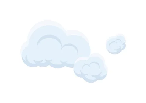 Cloud vector isolated on white background ep217 Stock Illustration