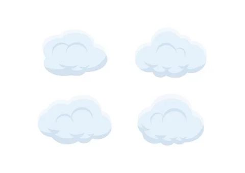 Cloud vector isolated on white background ep215 Stock Illustration