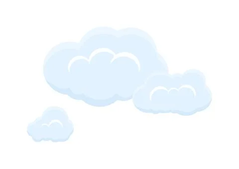 Cloud vector isolated on white background ep210 Stock Illustration
