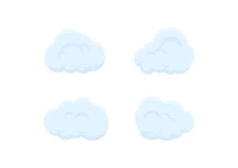 Cloud vector isolated on white background ep211 Stock Illustration