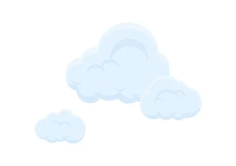 Cloud vector isolated on white background ep212 Stock Illustration