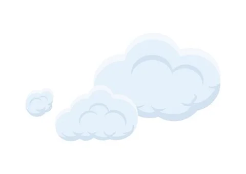 Cloud vector isolated on white background ep213 Stock Illustration