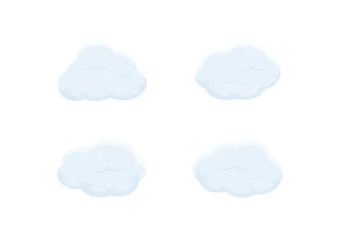 Cloud vector isolated on white background ep220 Stock Illustration